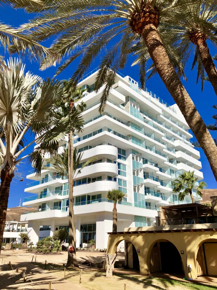 Blick auf den neuen Torre des ROBINSON CLUB Jandia Playa, Fuerteventura