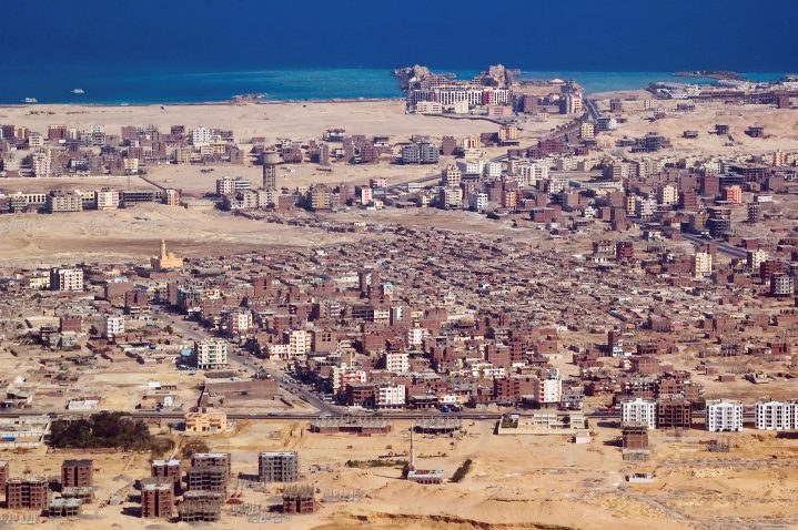 Stadt Hurghada von oben