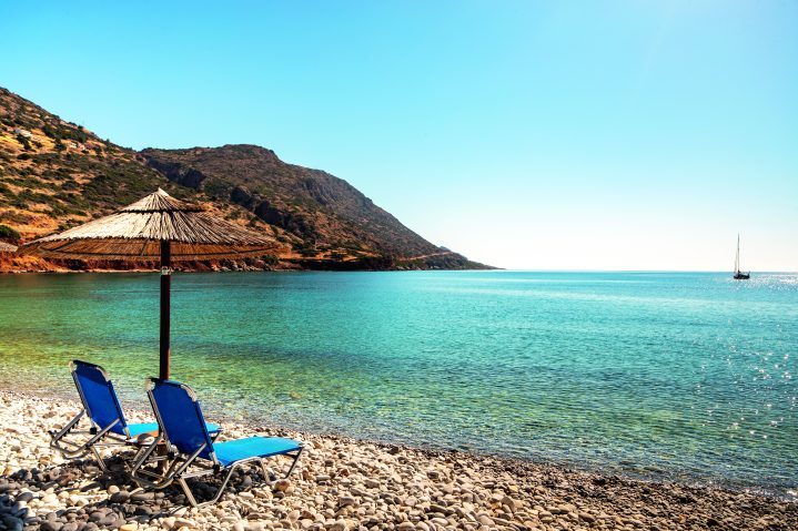 Strand in Elounda auf Kreta