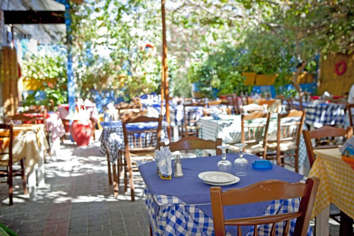Restaurant-Terrasse in Kos Stadt