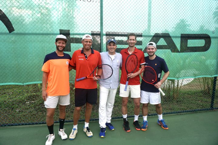 Organisatoren des ROBINSON Tennis-Camps mit Florian Meyer