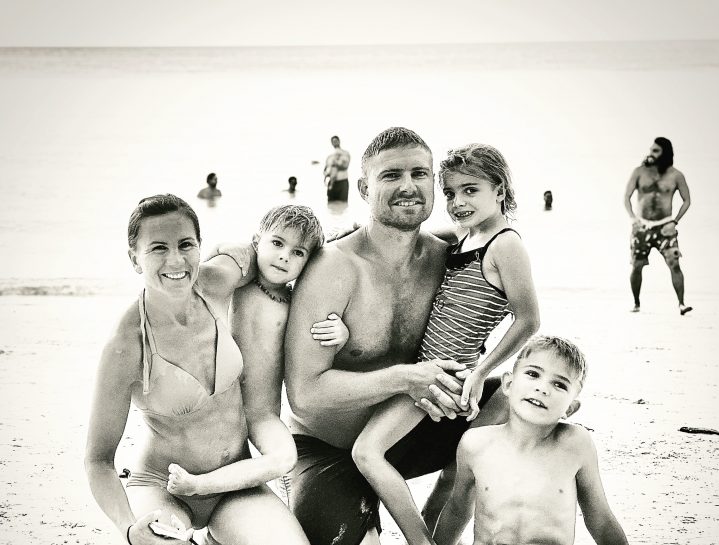 TV-Schauspieler Leo Reisinger mit seiner Familie